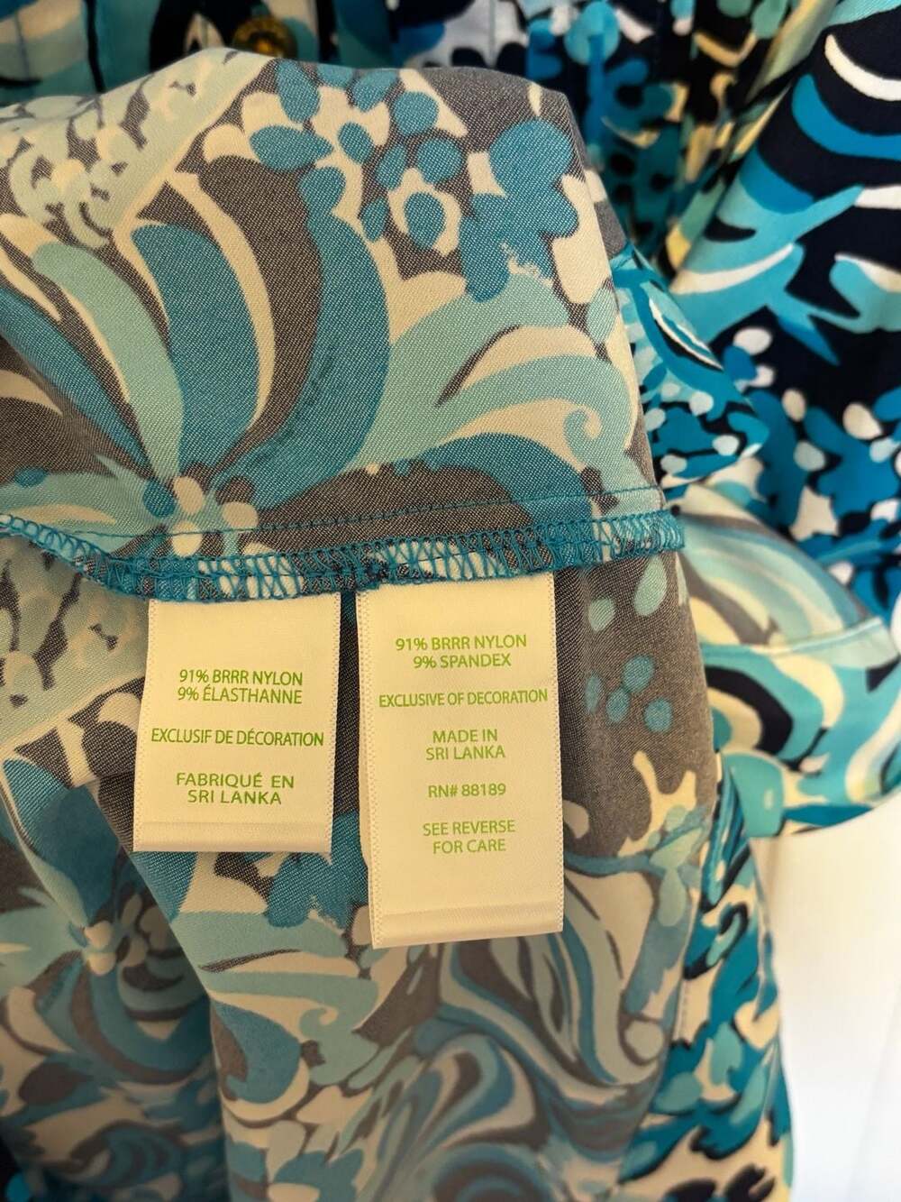 Lilly Pulitzer Seana ChillyLilly Blue Floral UPF 50+ Swing Dress M - Picture 7 of 10
